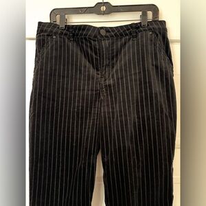 Democracy Velvet Striped Pants Black Size 12